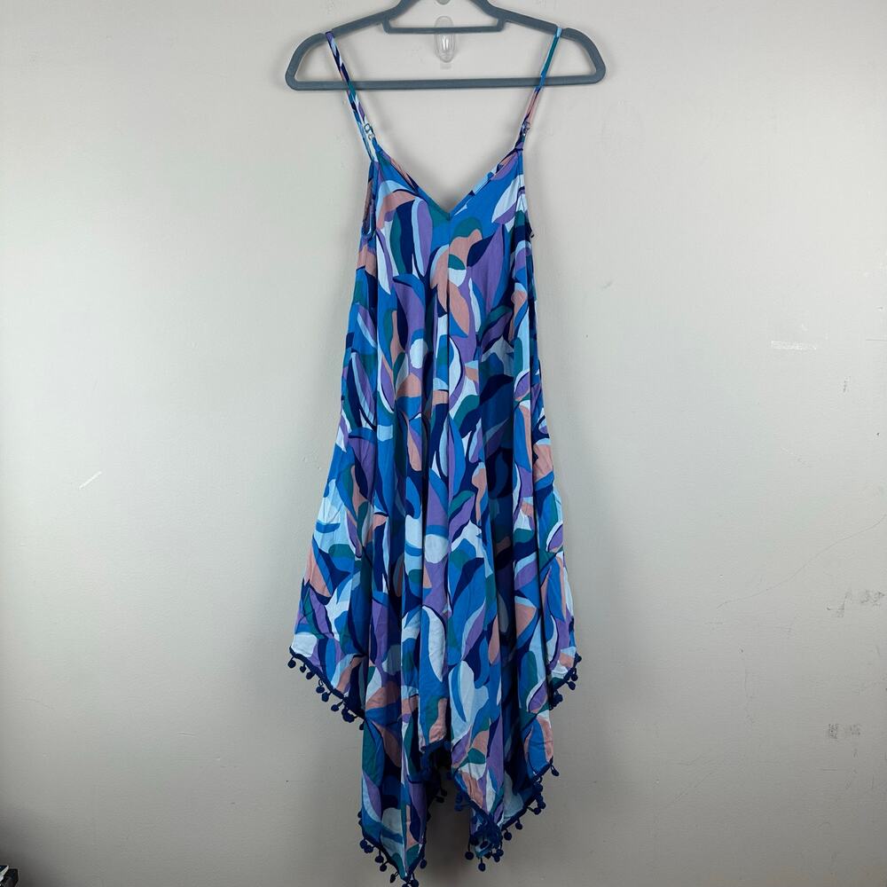 Goa‎ Beachwear Japna Maxi Dress Size Large Boho Pom pom Resortwear Coastal Beach - Picture 4 of 6